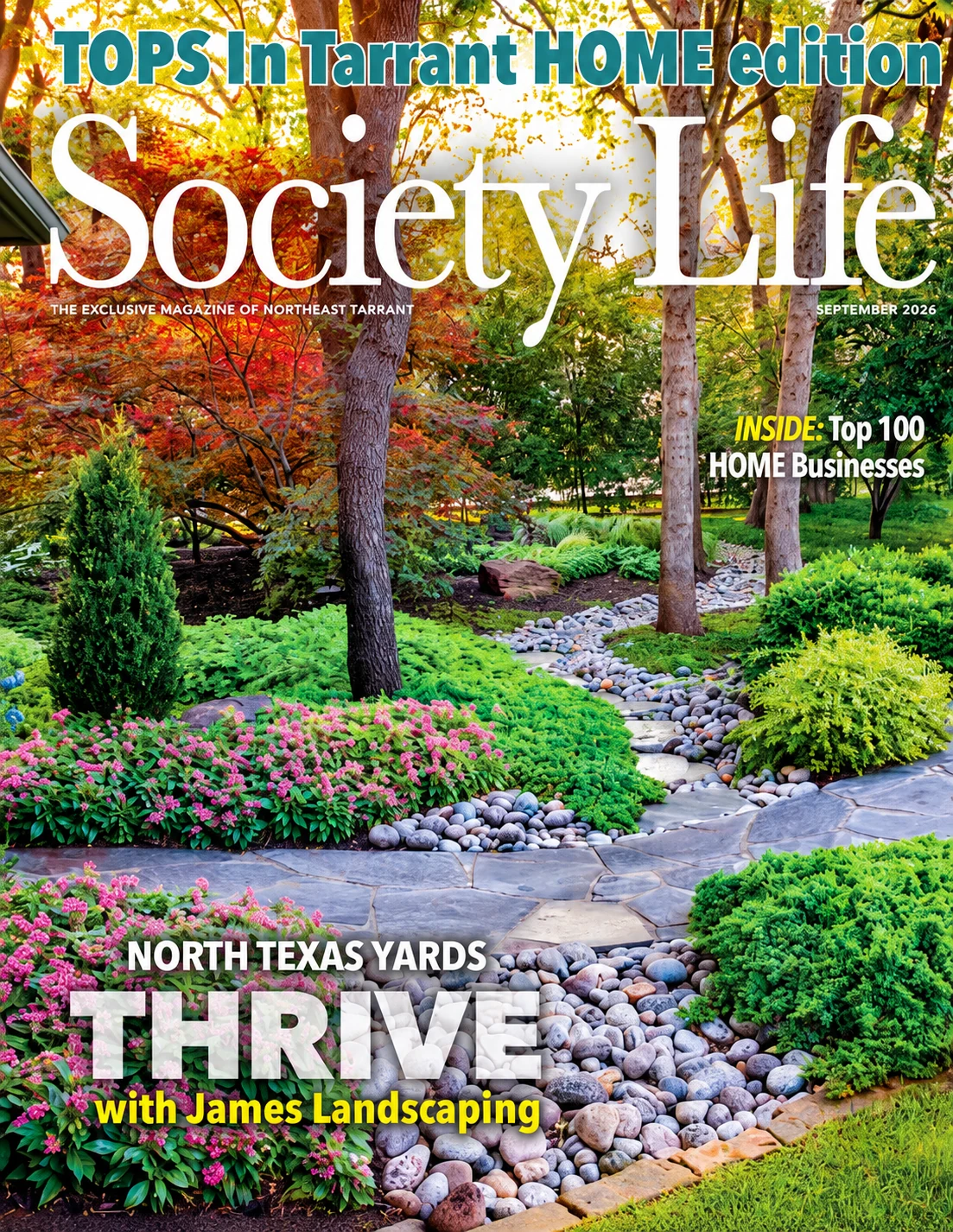 Society Life Magazine September 2026 Tops in Tarrant HOME Edition cover