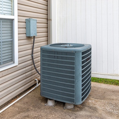 air conditioning unit outside of a house