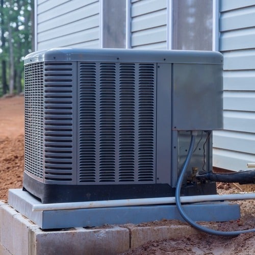 outdoor heat pump installation