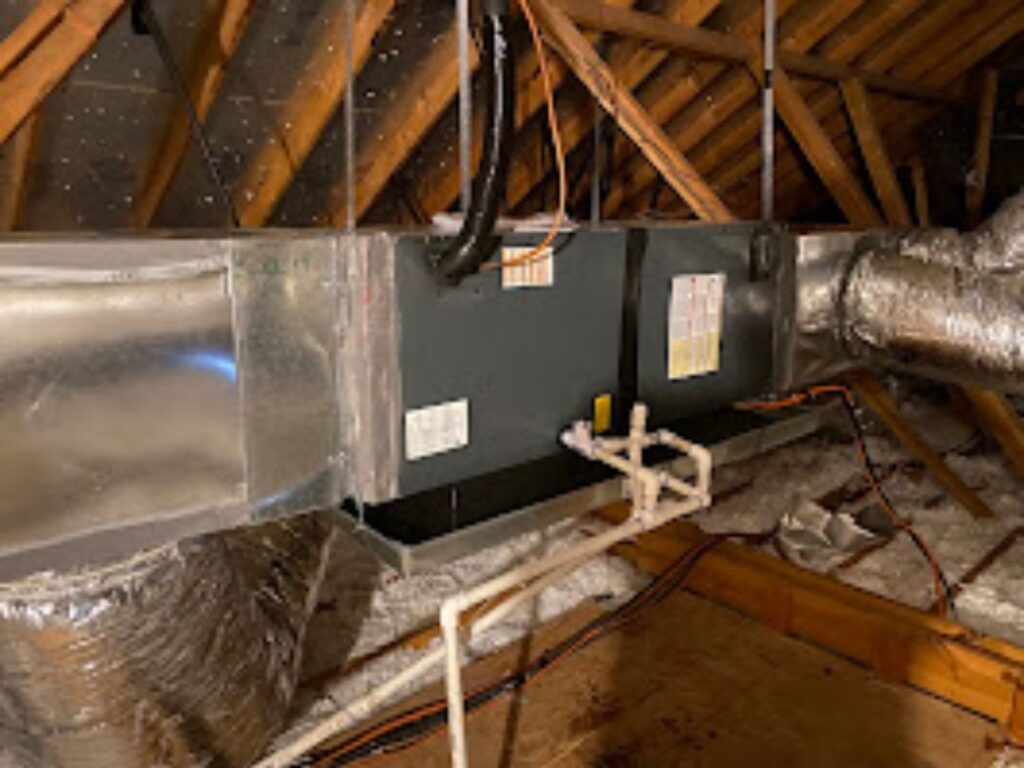 HVAC Air Handler in Attic